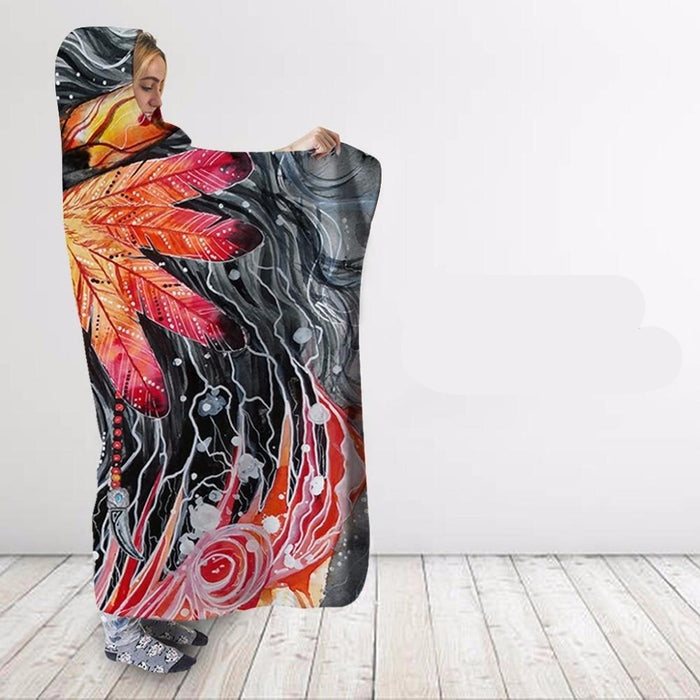 Lion & Feather Blanket Hoodie