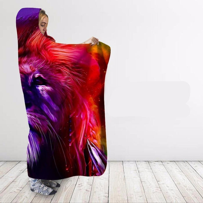Galaxy Lion Blanket Hoodie