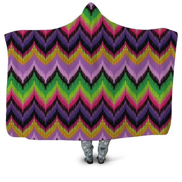 Colorful Arrow Design Blanket Hoodie