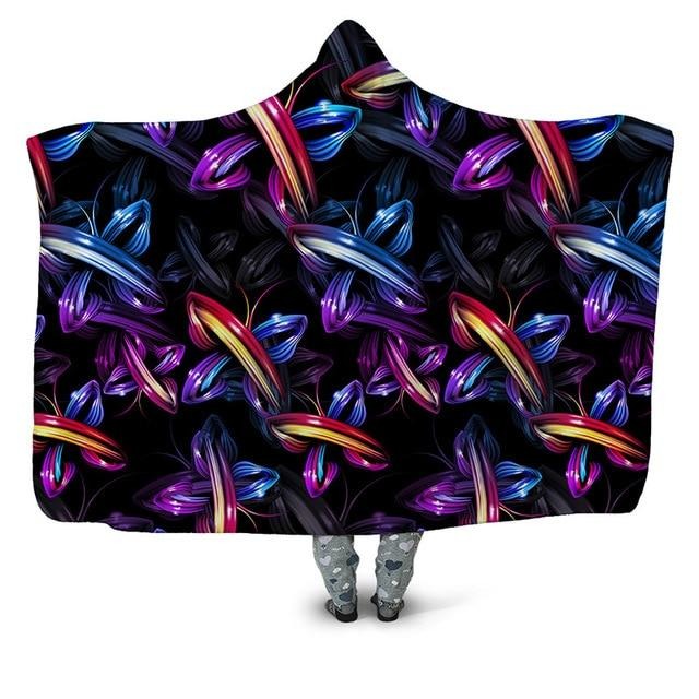 Colorful Butterfly Knots Blanket Hoodie
