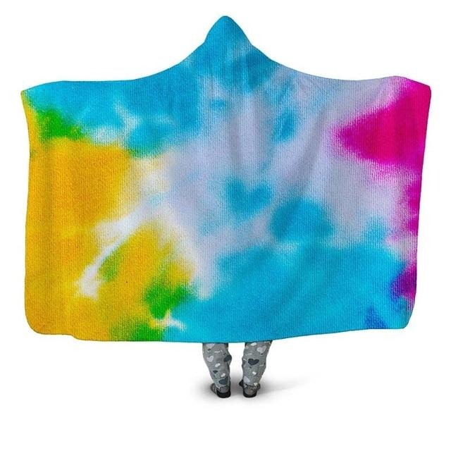 Spot Tie Dye Blanket Hoodie