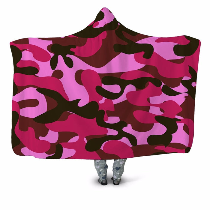 Bright Pink Camo Blanket Hoodie