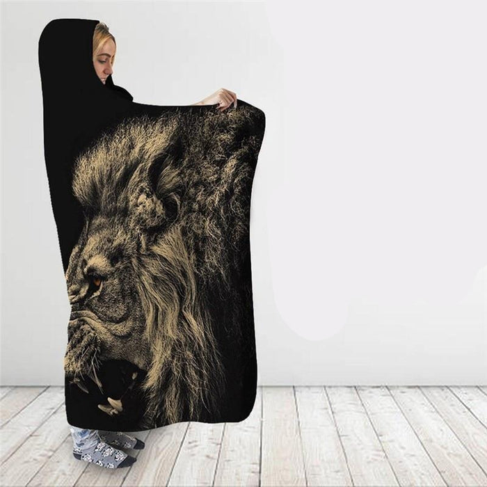 Black Lion Clash Blanket Hoodie