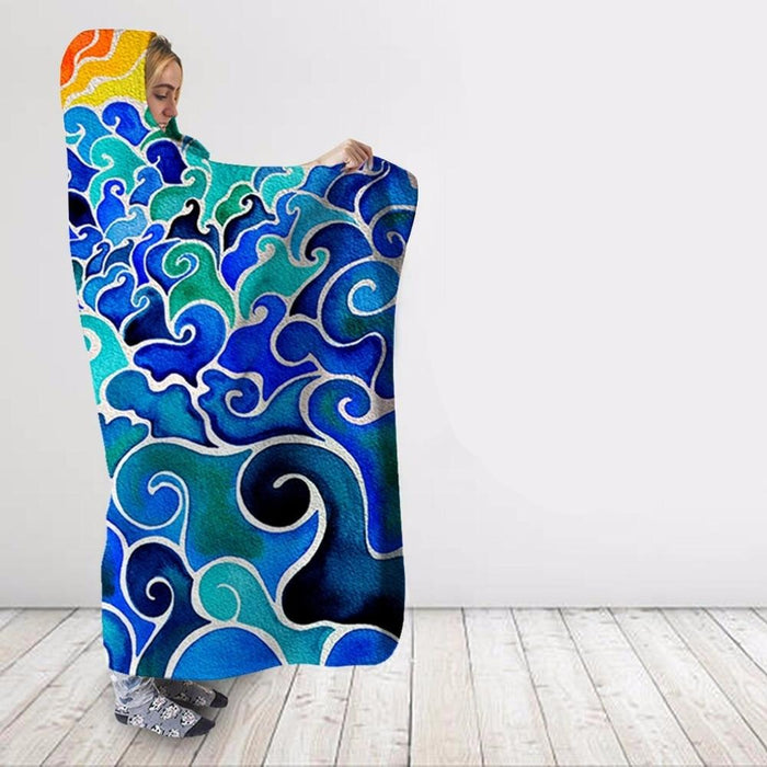 Colorful Surf Blanket Hoodie