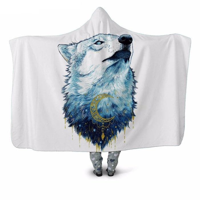 Painted Wolf Blanket Hoodie