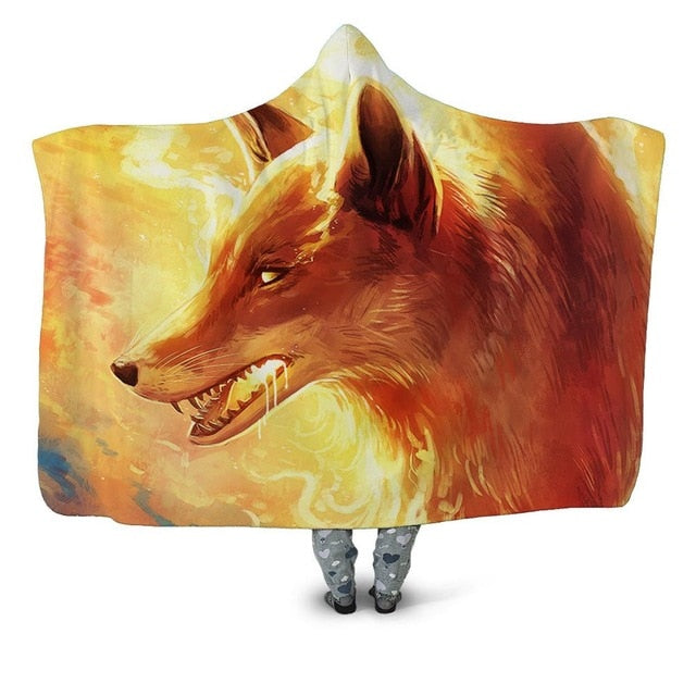 Fire Fox Blanket Hoodie