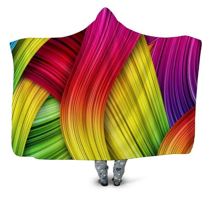 Colorful Lines Blanket Hoodie