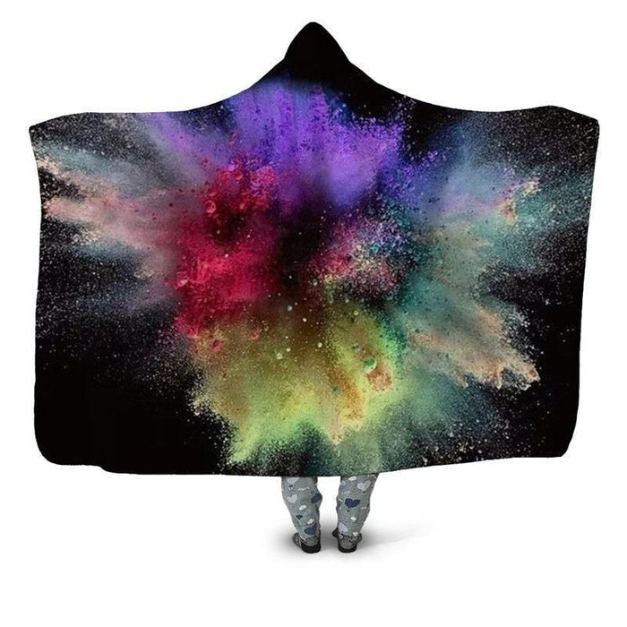 Colorful Powder Explosion Blanket Hoodie