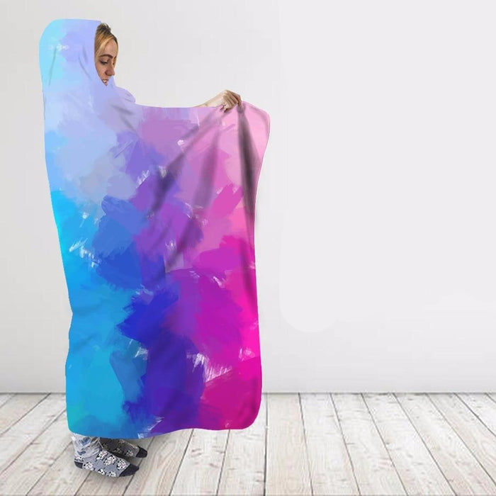 Colorful Water Ink Blanket Hoodie