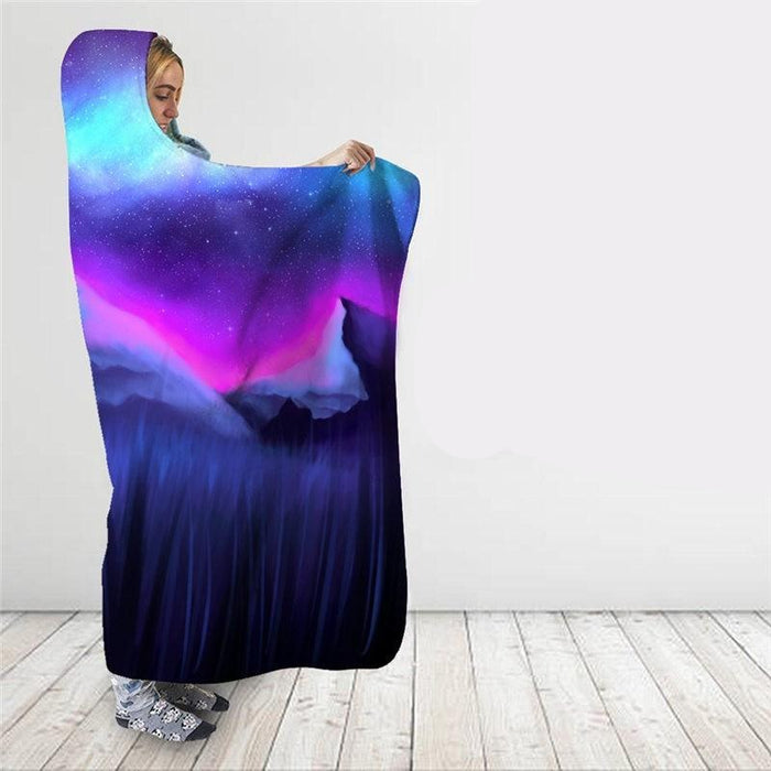 Galaxy Mountain Blanket Hoodie