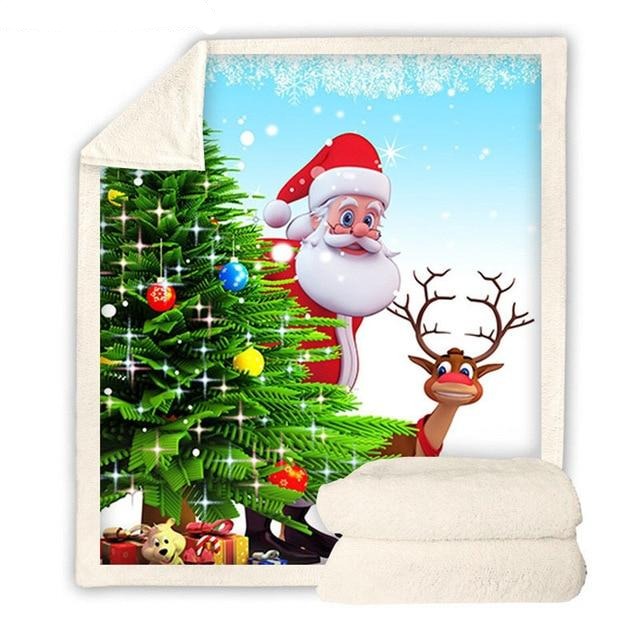 Santa Claus Gift Blanket Quilt