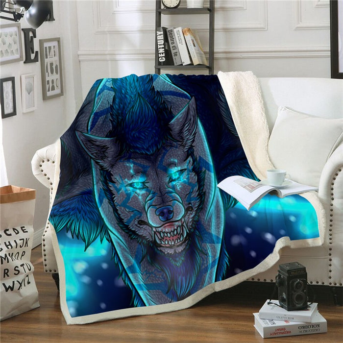 Blue Creature Blanket Quilt