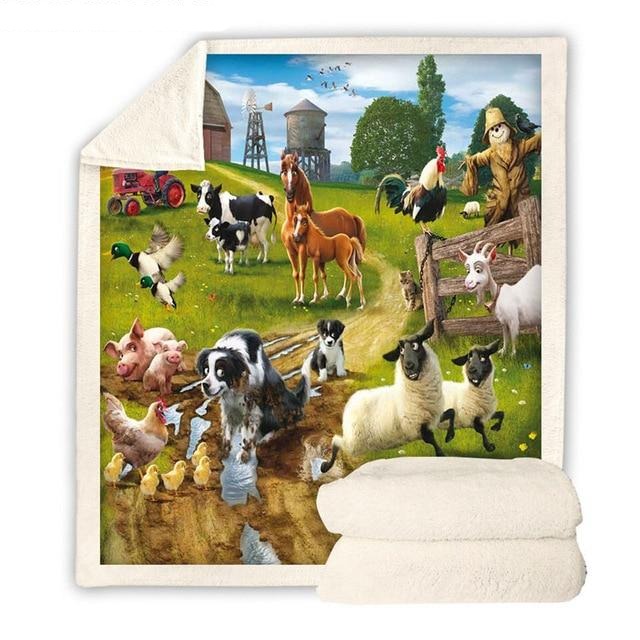 Farm Animal Blanket Quilt