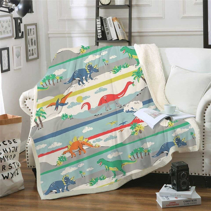 Jurassic Dinosaur Blanket Quilt