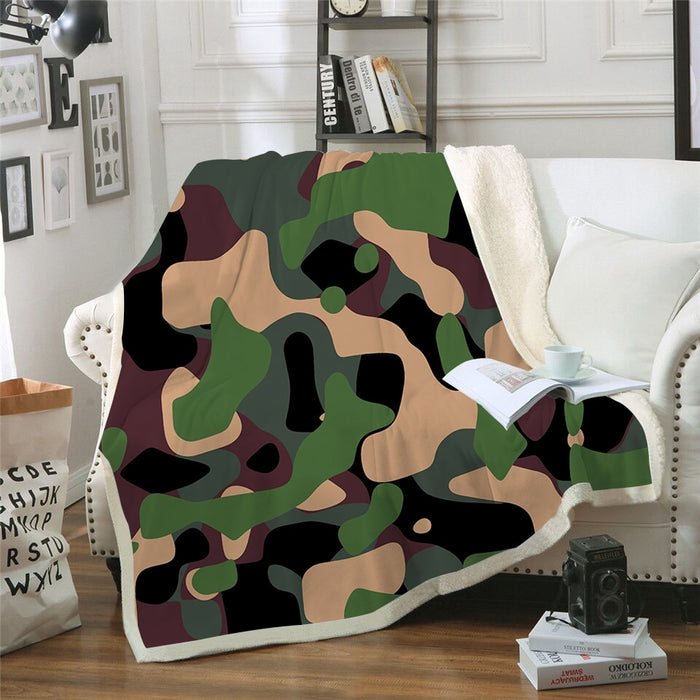 Green Camo Blanket Quilt