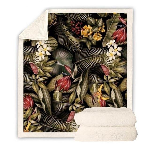 Jurassic Garden Blanket Quilt