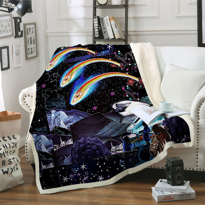 Universe Galaxy Blanket Quilt