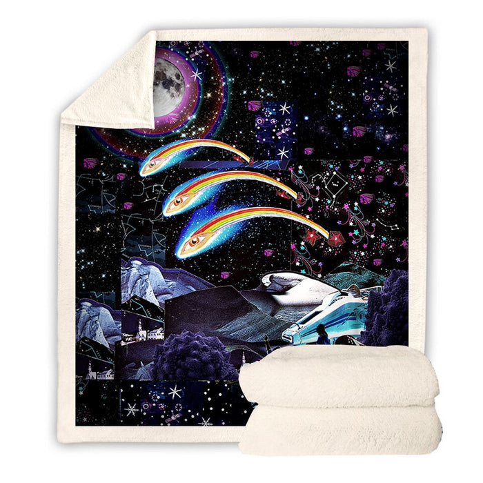 Universe Galaxy Blanket Quilt
