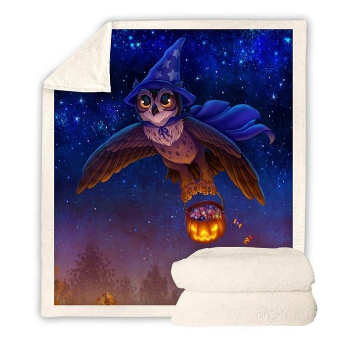 Witch Owl Blanket Quilt