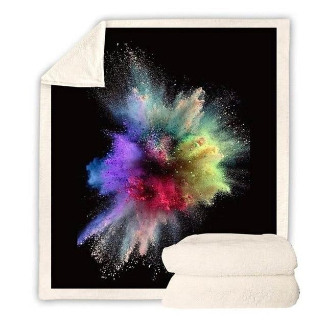 Colorful Powder Explosion Blanket Quilt