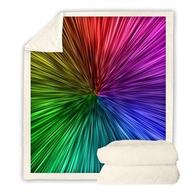 Rainbow Funnel Blanket Quilt