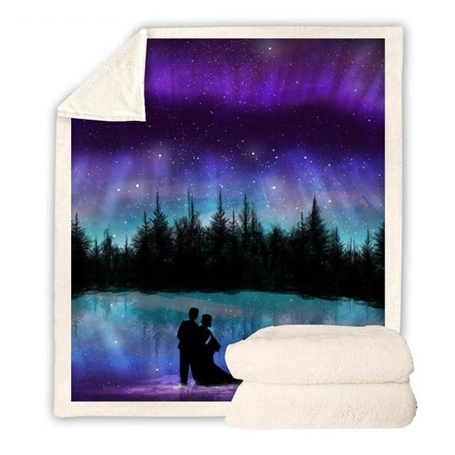 Couple Star Gazing Blanket Quilt