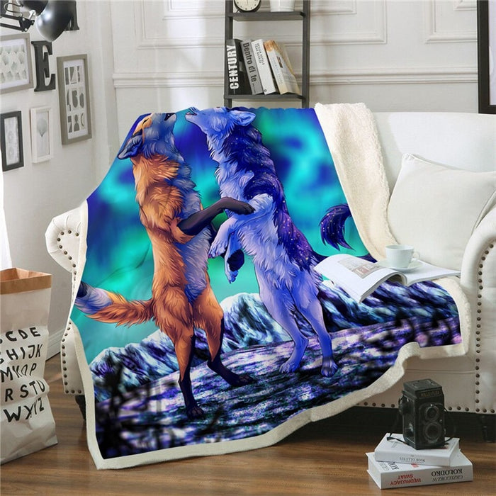 Wolf & Fox Reunion Blanket Quilt