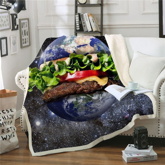 Earth Burger Blanket Quilt