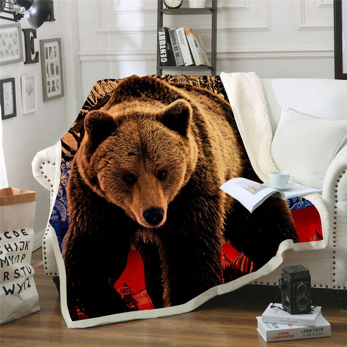 Grizzly Bear Blanket Quilt