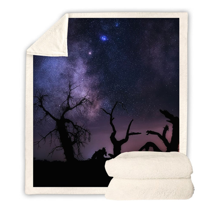 Desert Galaxy Sky Blanket Quilt