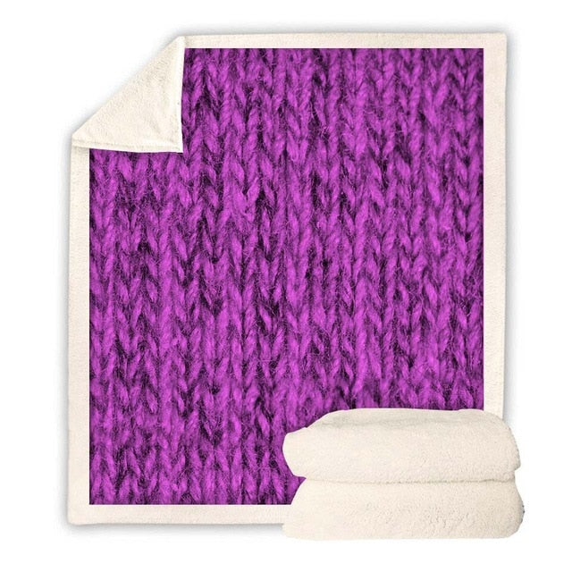 Purple Wool Blanket Quilt