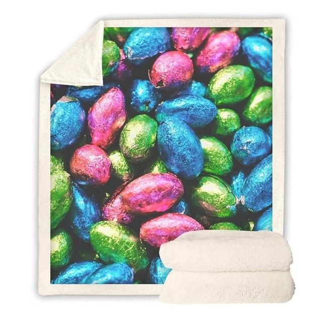 Easter Egg Chocolate Blanket Quilt