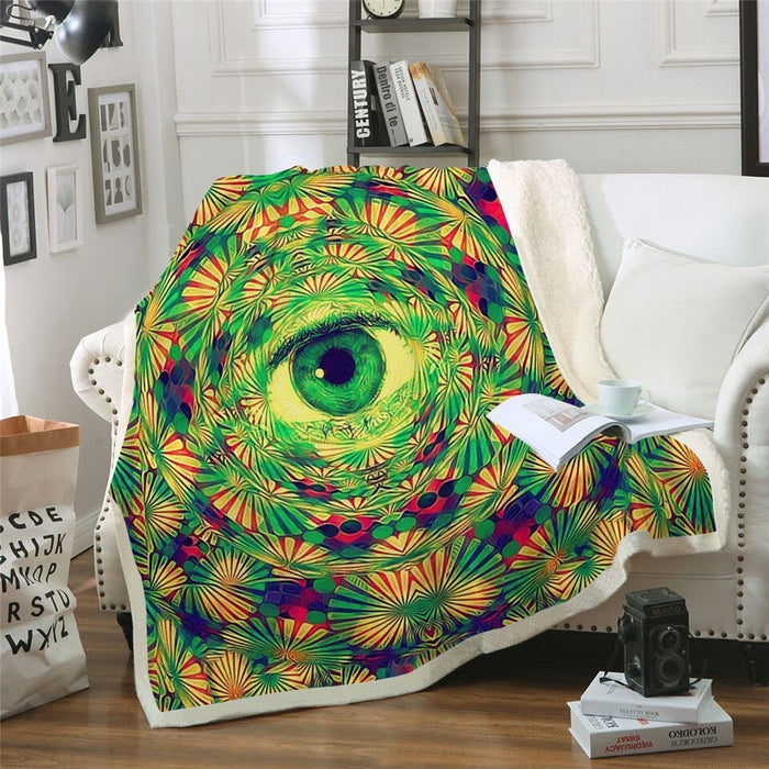 Green Eye Blanket Quilt