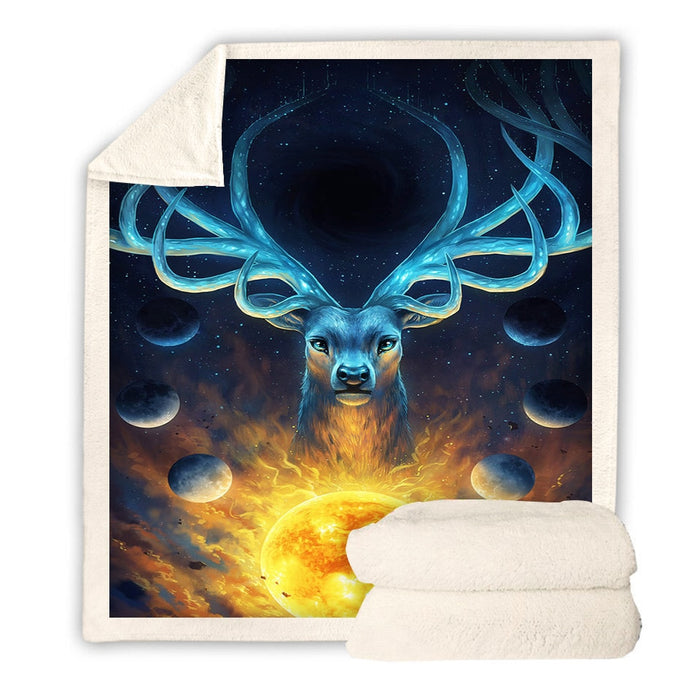 Planetary Elk Blanket Quilt