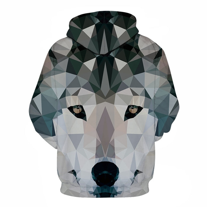 Geometric Wolf Hoodie