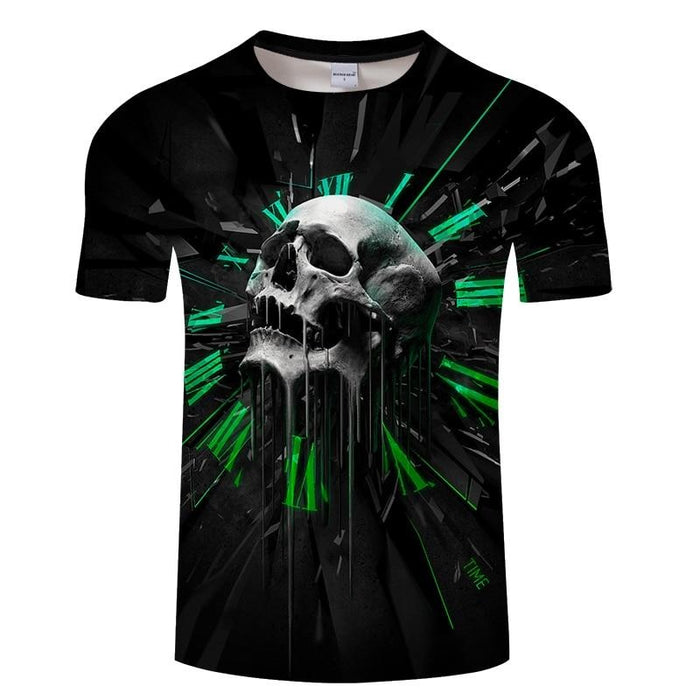 Melting Skull Clock T-Shirt