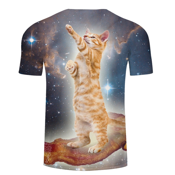 Bacon Cat Galaxy T-Shirt