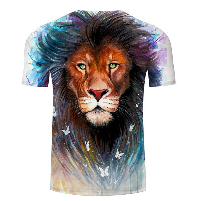 Colorful Lion & Butterflies T-Shirt