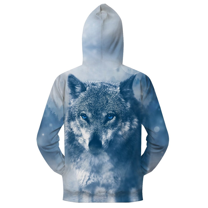 Ink Wolf Zip-up Hoodie