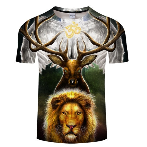 Lion & Deer Duo T-Shirt