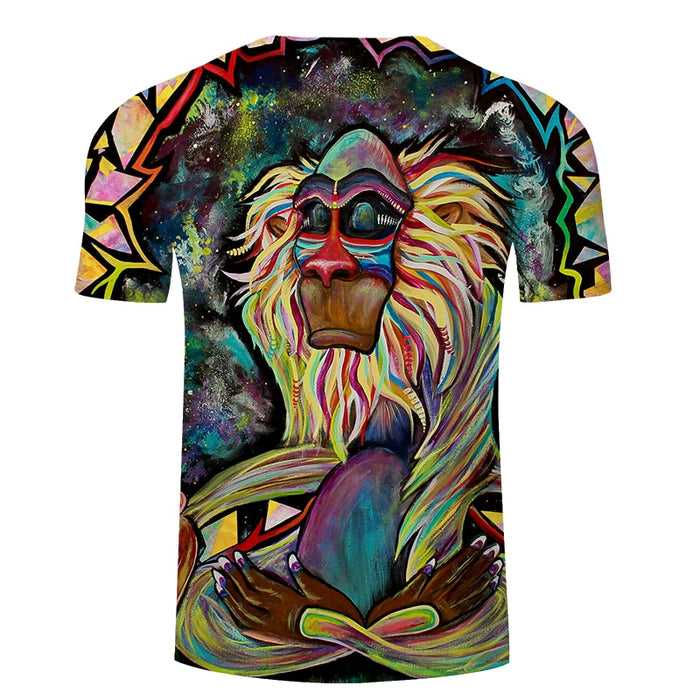 Colorful Meditating Monkey T-Shirt
