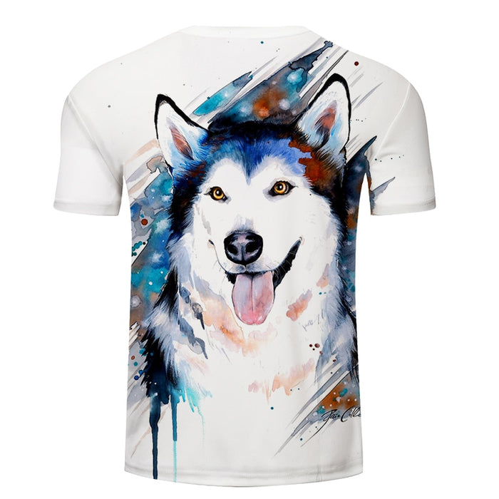 Colorful Husky T-Shirt