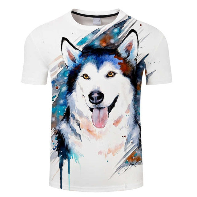 Colorful Husky T-Shirt