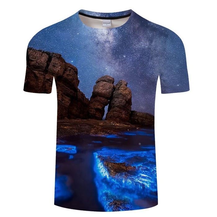 Blue Glowing Skies & Waters T-Shirt