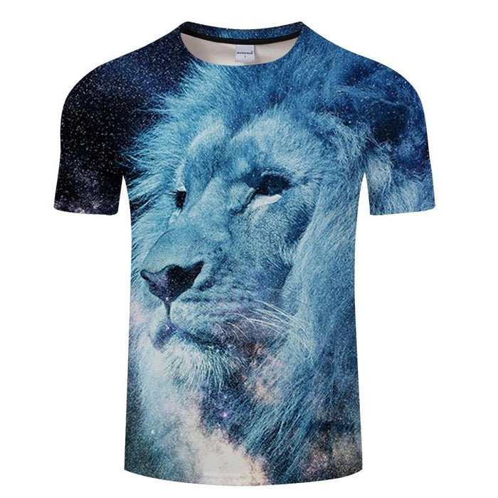 Blue Lion & Galaxy T-Shirt