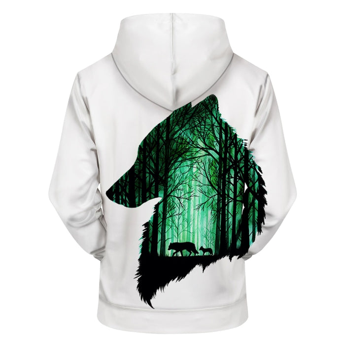 Wolf Green Forest Hoodie