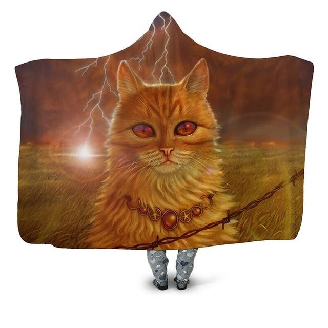 Shocking Cat Blanket Hoodie