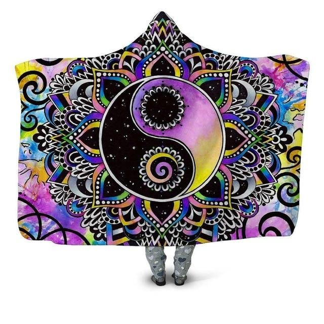 Yin Yang Mandala Blanket Hoodie
