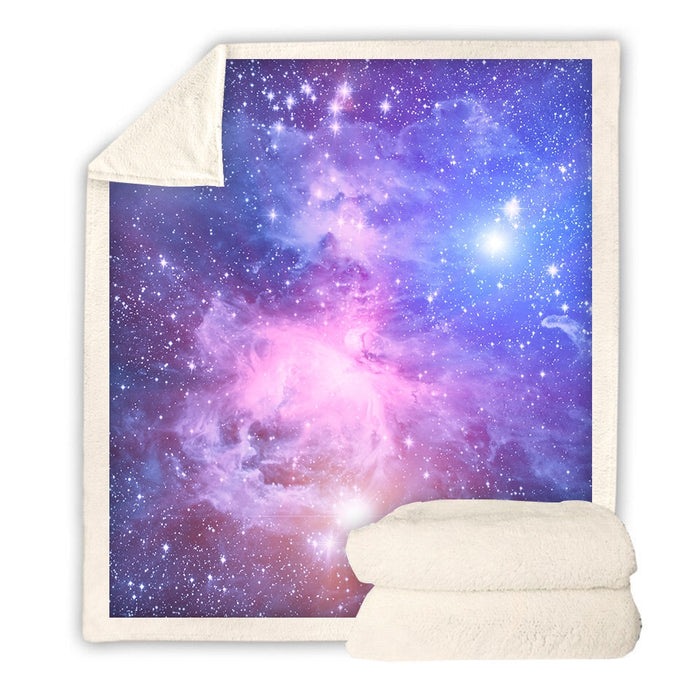 Purple Starry Sky Blanket Quilt